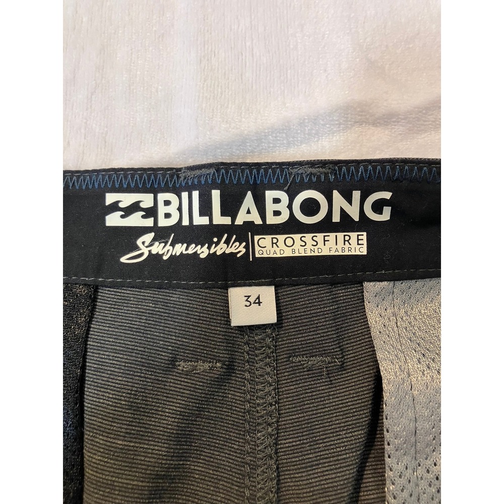 Billabong Men Gray Submersibles Crossfire Platinum X Hybrid Shorts Size 34 Lot 2 - Picture 4 of 14